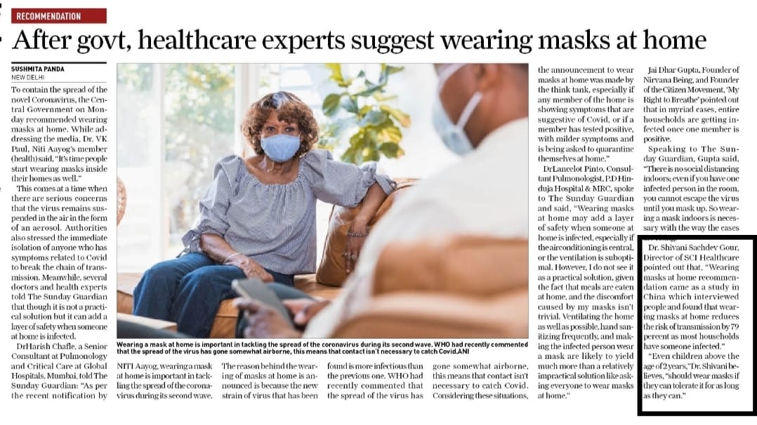 After govt, healthcare experts suggest wearing masks at home